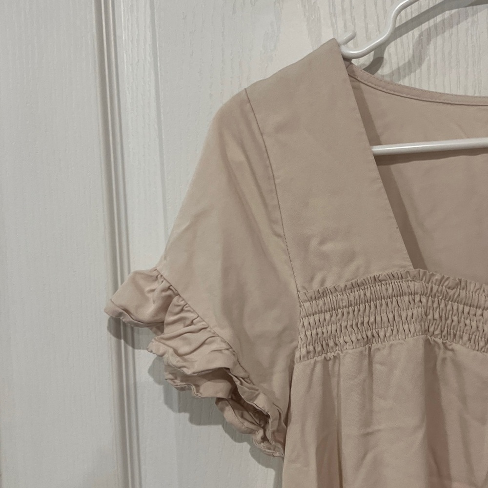 Anthropologie Cream Ladies Dress - Picture 2 of 8
